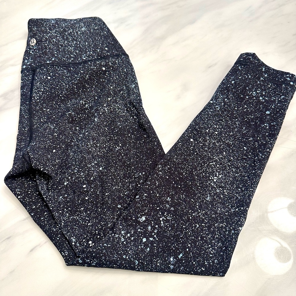 Lululemon Speckled Black Leggings